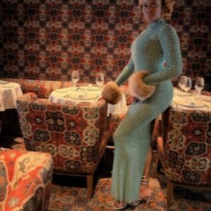 Jessica Bara Kyle Crystal Gown - In Teal NEW